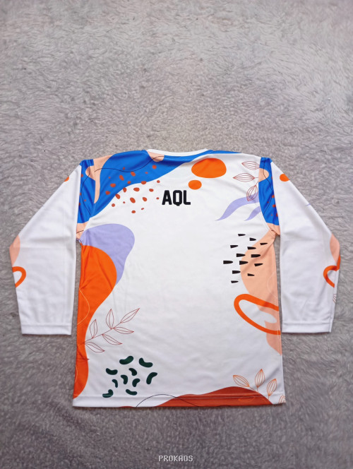 Jersey Sport : Putih, Orange, Biru - Gambar 4