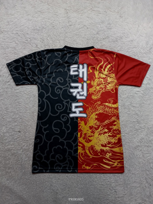 Jersey Taekwondo: Naga Emas & Pola Awan Modern - Gambar 2