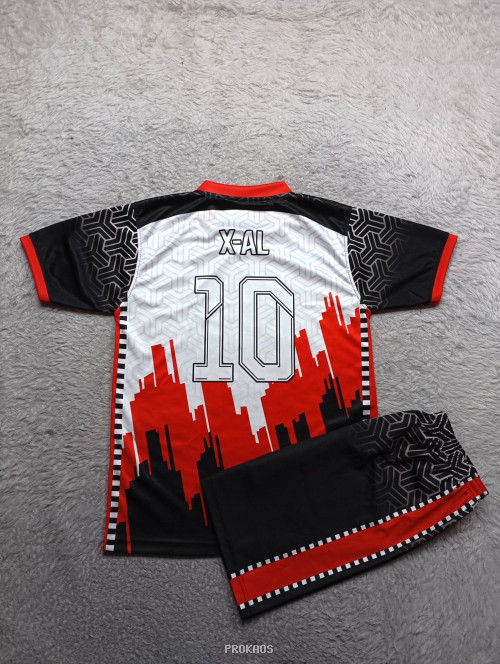 Jersey Voli Perbosa: Kombinasi Merah, Hitam, dan Putih - Gambar 2