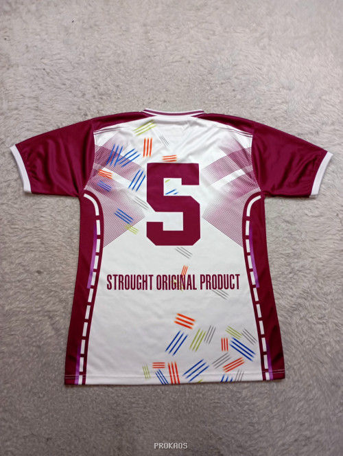 Jersey Voli Putih dengan Nomor 5 dan Logo PBVSI - Gambar 2