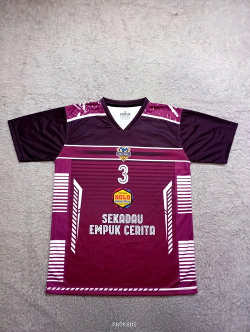 Jersey Voli Ungu-Merah Sekadau Empuk Cerita #3 - Jersey Custom PROKAOS